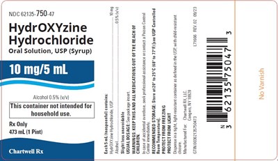 Image Description (Hydroxizine Hydrochloride 473ml Bottle Label)